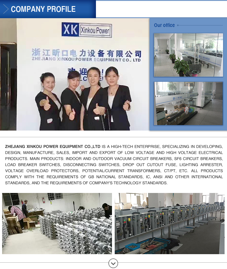 Polymer Hv Mov Line Surge Arrester Surge Protector In Transmission Line