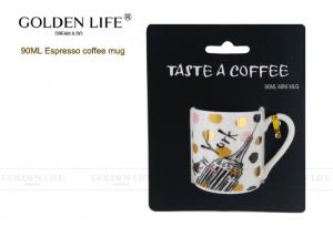 Buy cheap Household 90cc Capacity Espresso Coffee Mugs New York Building Pattern Dot Design product