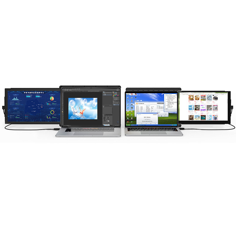 230cd/m2 1920*1080P 11.9 Inch Laptop Extension Triple Screen HDMI
