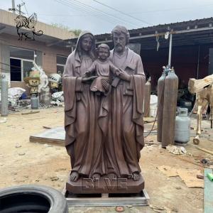 Buy cheap Bronze Holy Family Sculpture Metal Art Religious Figure Casting Copper Statue Church Decoration Custom product