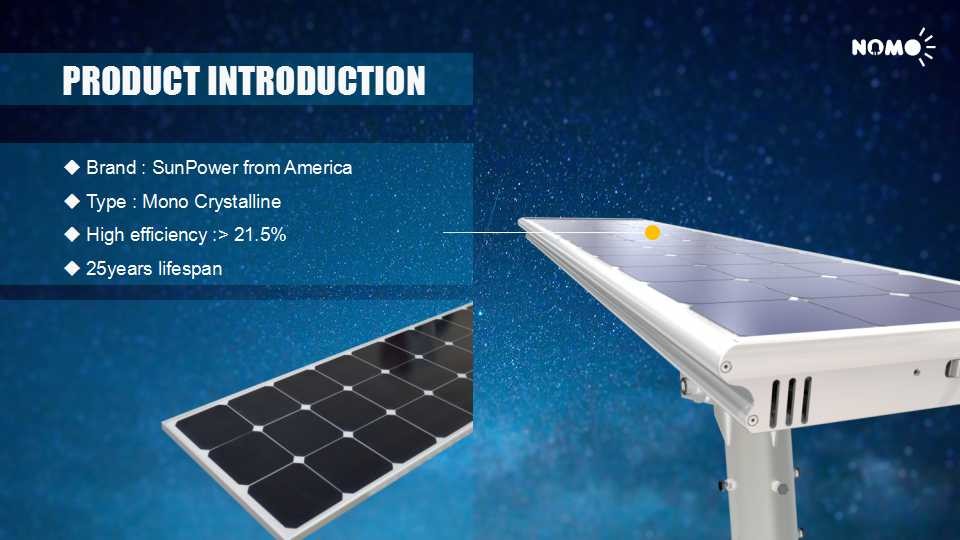 nomo solar intelligient system / Intelligient solar street lights
