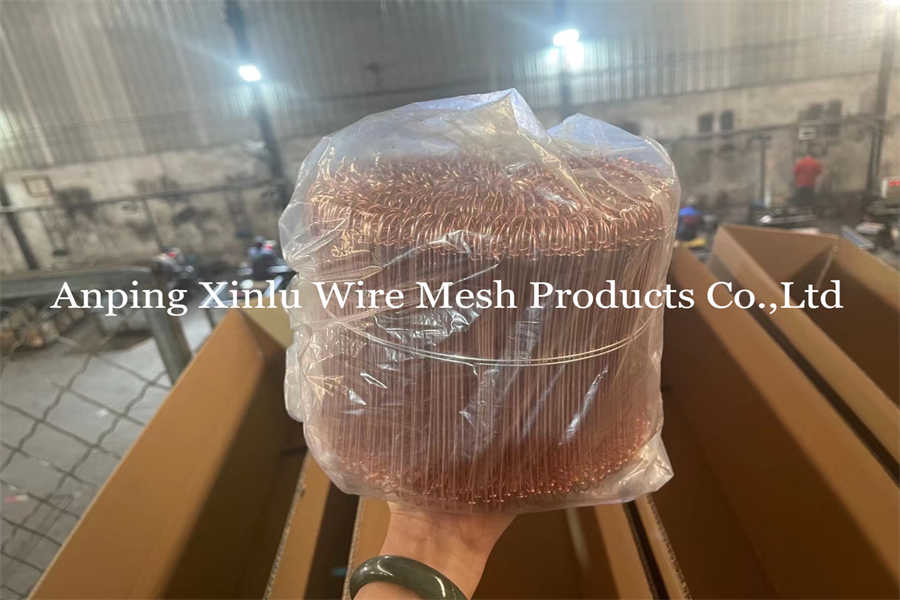 Double Loop Tie Wire - Bundle Packaging 14cm Length Garden 1.2mm Soft Copper Coated 20GA BWG22 Binding Loop Tie Wire