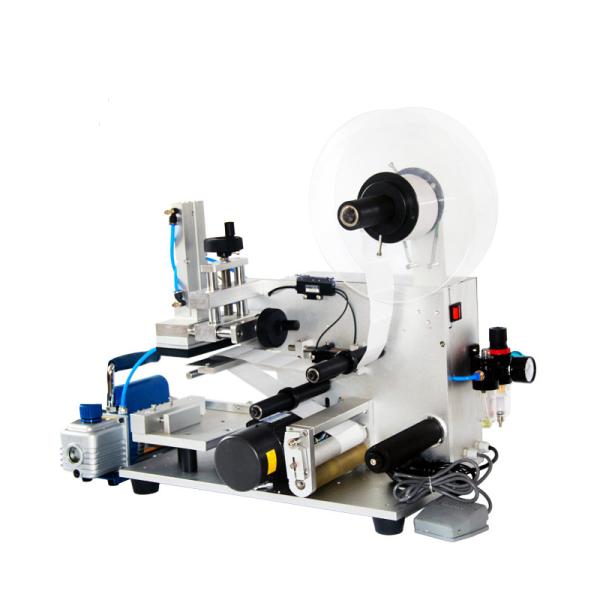 Flat Surface Packaging Labeling Machine Semi Automatic For Bottle Lids