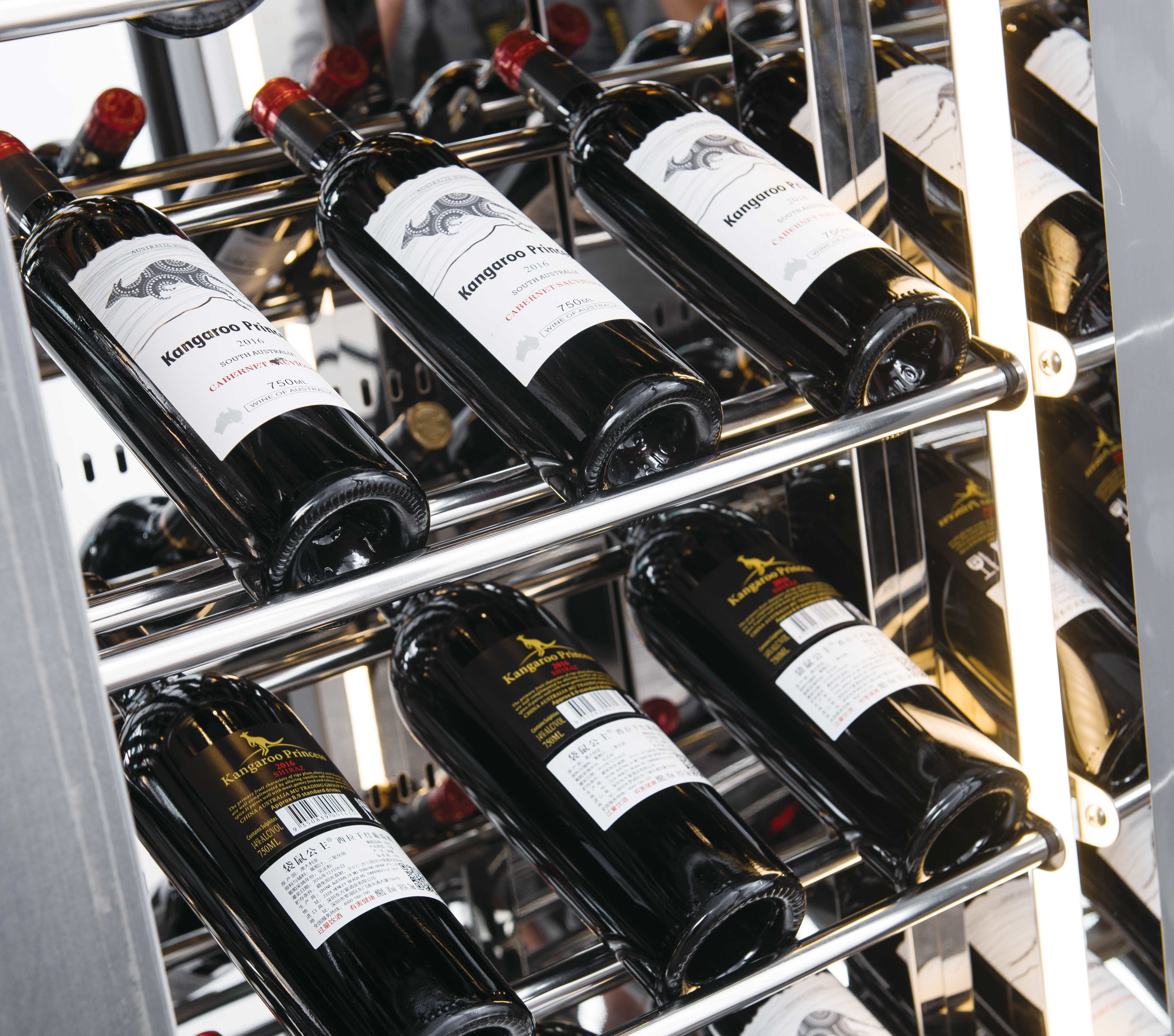Horizontal Wine Bottle Cooler Compressor Cooler Fan Cooling System Wine Refrigerator