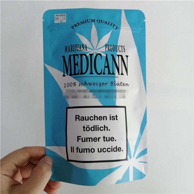 Gravure Printing Stand Up Bags Smell Proof For Sherbinskis Bacio Gelato Weed Leaf