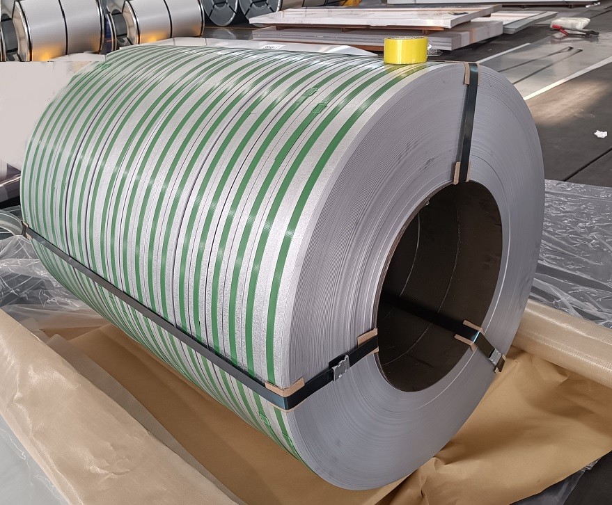 0.95BMT 168MM AFP Aluzinc Steel Coil Light Steel House G550 Structural Steel AZ150 Galvalume Steel Coil Anti-Finger Prin