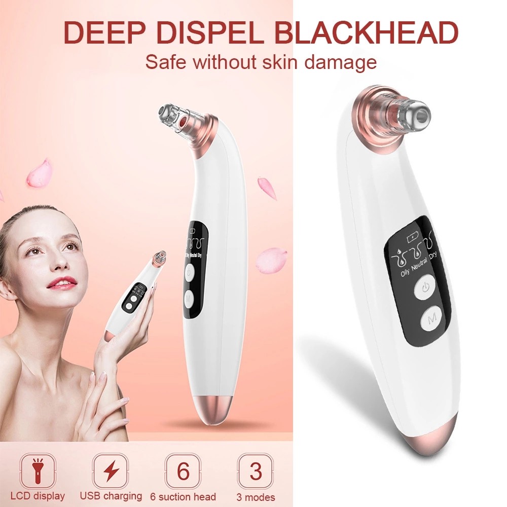 400mAh Rechargeable Battery Face Vacuum Cleaner Blackheads Removal Machine Deep Clean