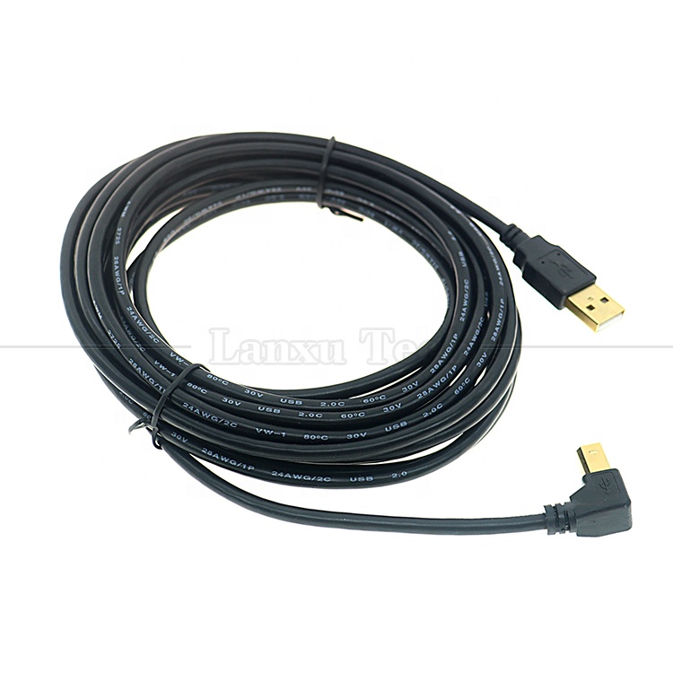 Right Left Up Down Angle 90 Degree Angle USB A to USB B Cable for Printer Scanner