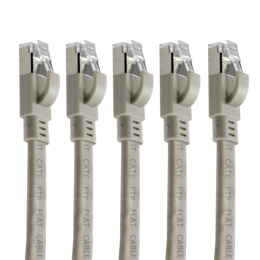 CAT6 Flat FTP Shielded Ethernet Cable with Snagless Boot