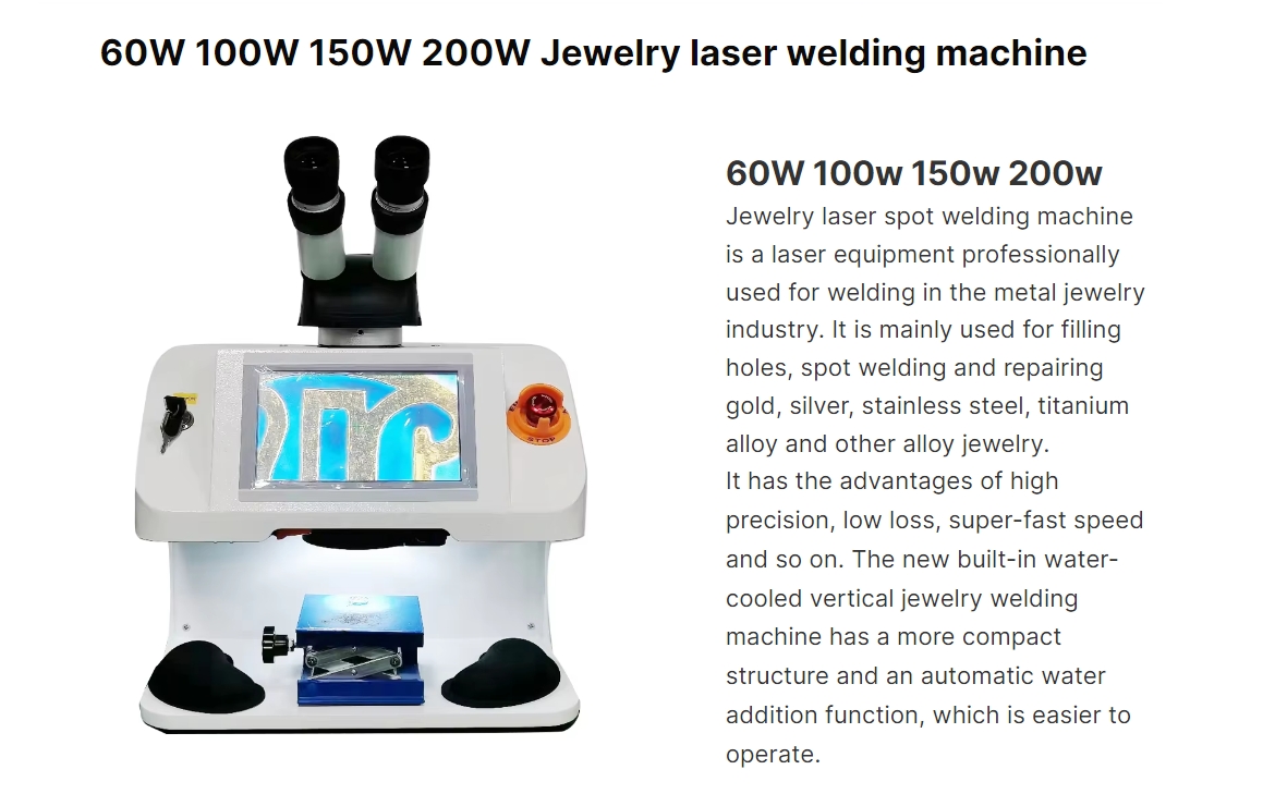 High Power 200W Handheld Fiber Laser Desktop Mini Portable Gold Welding Machine