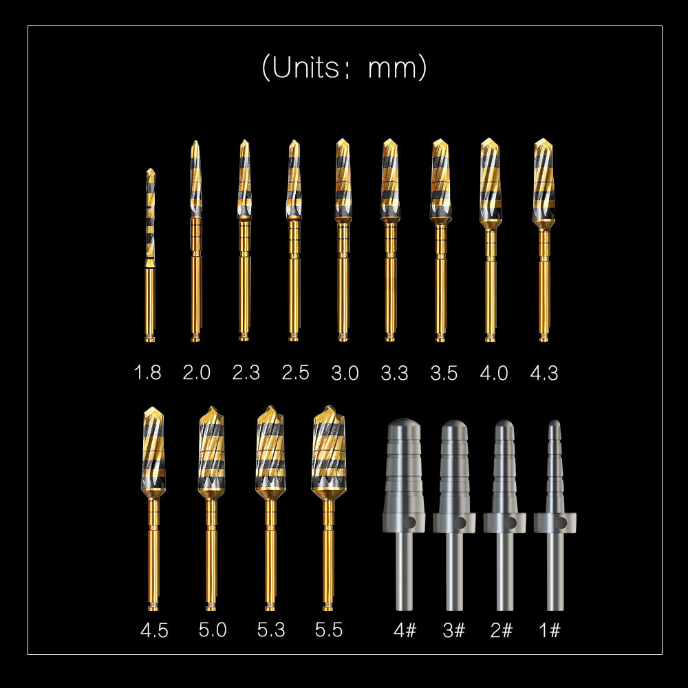 20pcs SS Implant Drill Tools For Alveoloar Bone Expanding Drilling Osseodensification Bur Kit