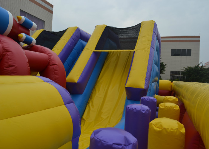 Customized Rocket inflatable Fun City Inflatables Bouncy House Slide Castle For Kids
