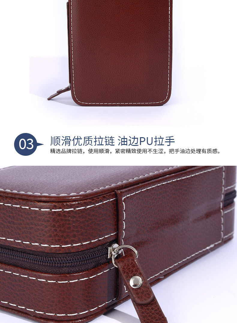 VINTAGE STYLE 8-BIT ELECTROMECHANICAL WATCH CASE FASHION ROUNDED CORNERS PERSONALITY WATCH DISPLAY ZIPPER BAG
