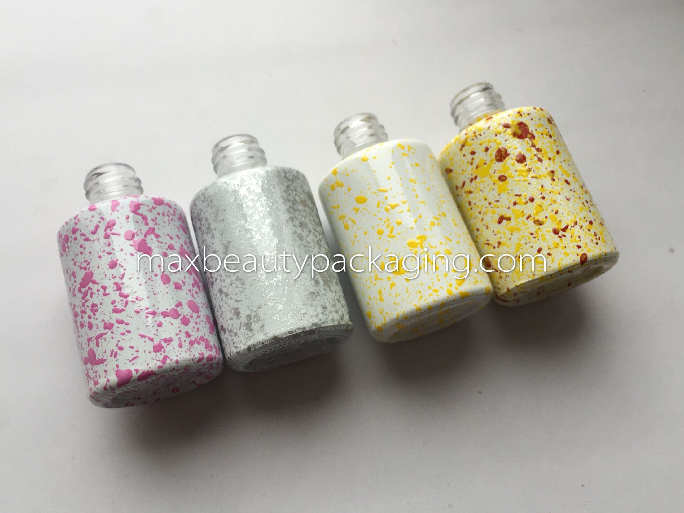 Unique & Classic Marble effect gel polish bottle any color available double coating bottle nail polish packaging