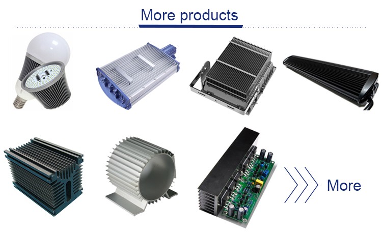 High Performance 250mm Aluminium Heat Sink Profiles / Aluminum Heatsink Extrusion