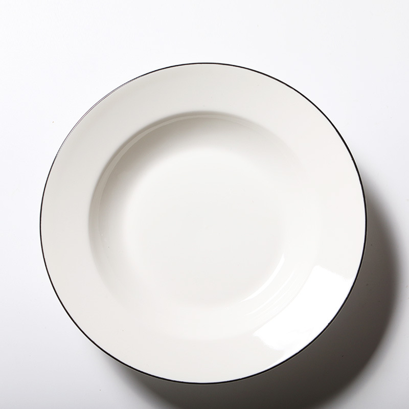 Color Printed Porcelain Dinner Plate Set For Restaurant Wedding