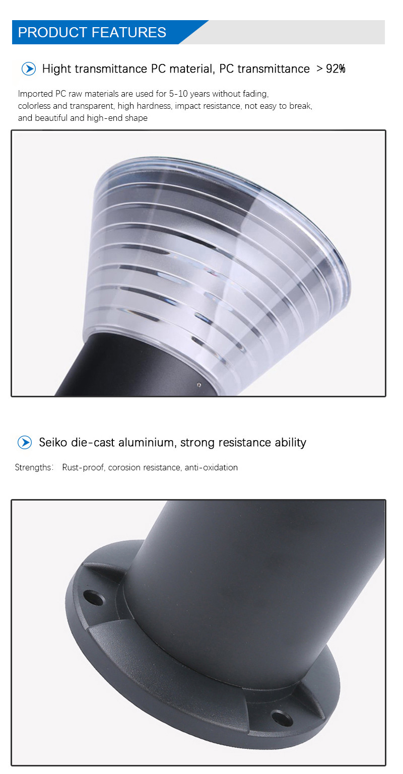 Aluminium Waterproof IP65 ABS Walkway Landscape Light Outdoor LED