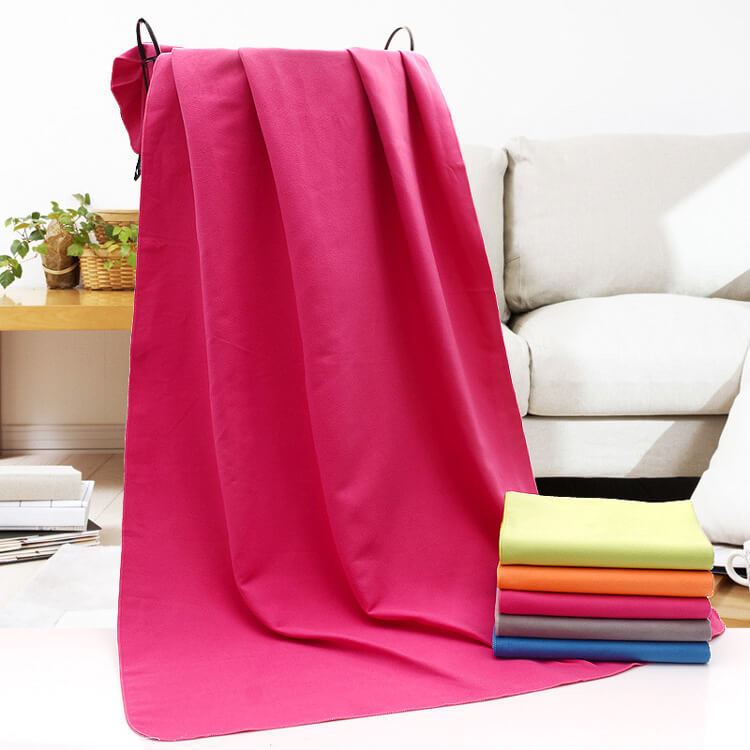 Double Sided Sports Beach Towel , Microfiber Sports Towel Two Layers High Density