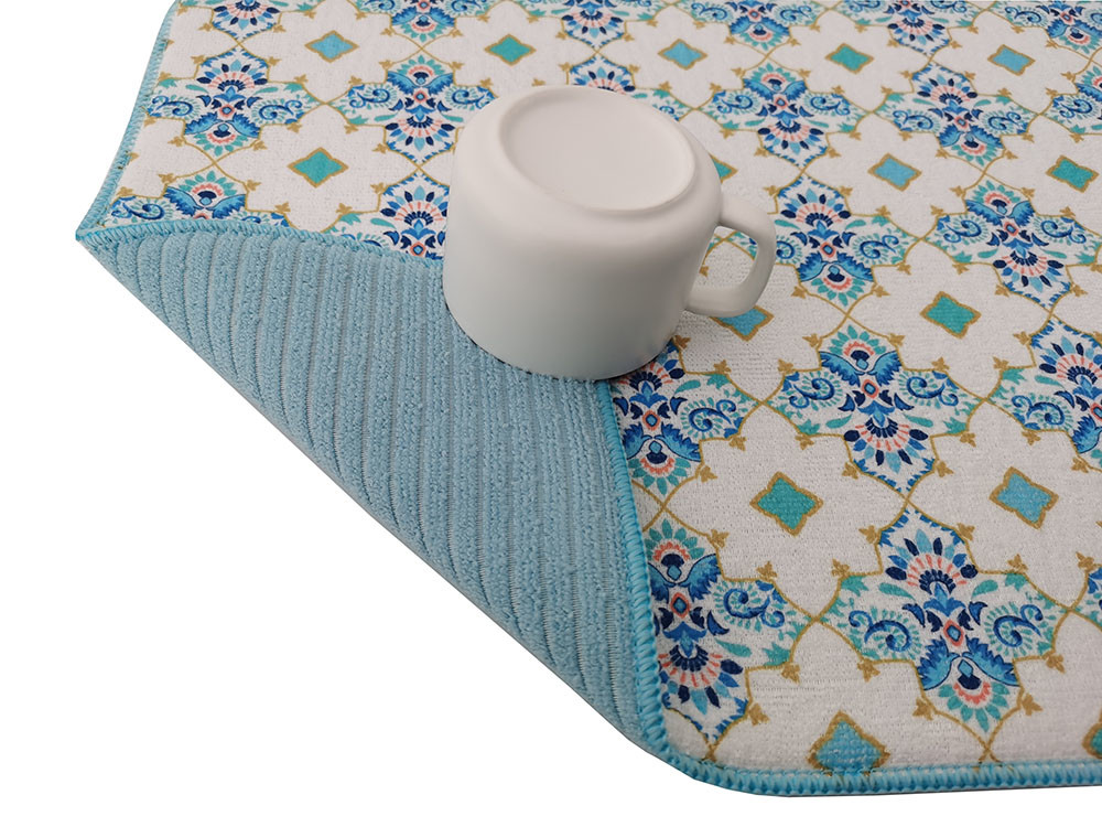 Dish Drying Mat Kitchen Sink Drainer Microfiber Cushion Pad Tableware Absorbent Kitchen