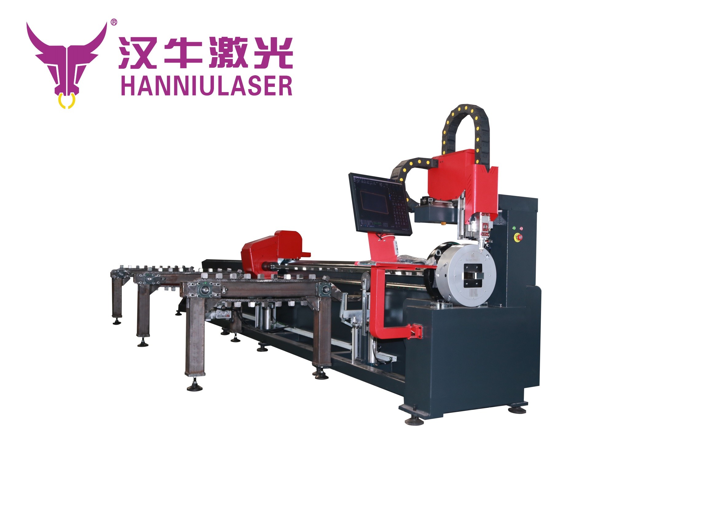 Fiber Laser Pipe Cutting Machine , Metal Pipe Laser Cutting Machine 2000W 3000W
