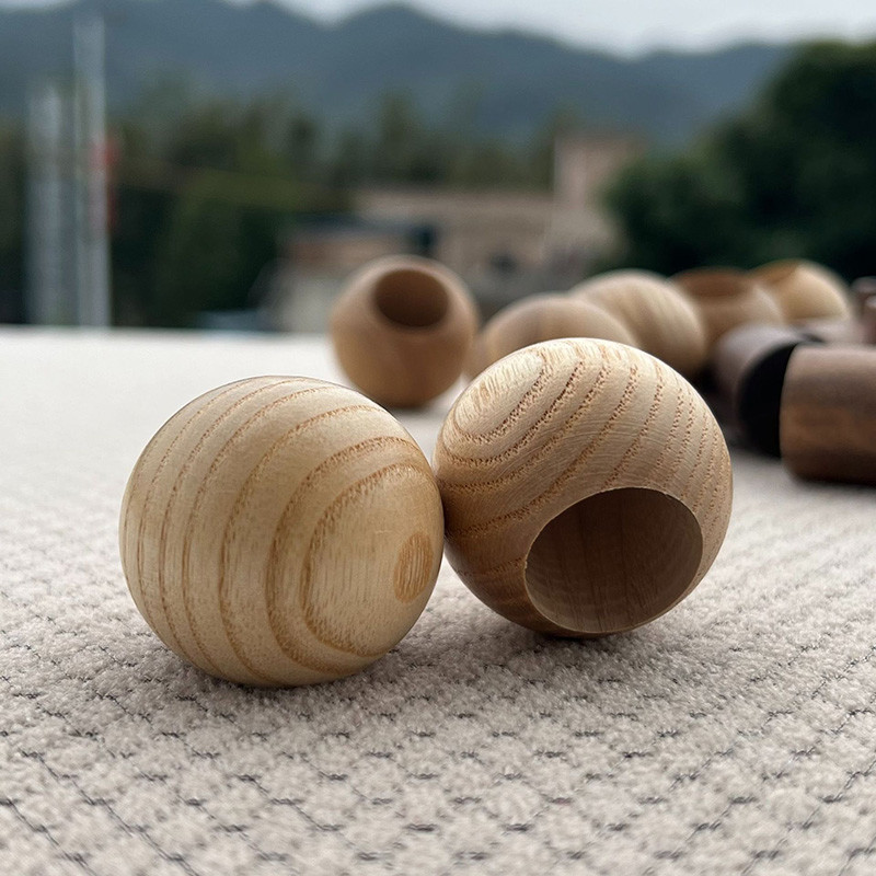 Natural Solid Wood Ball type Perfume Bottle Cap