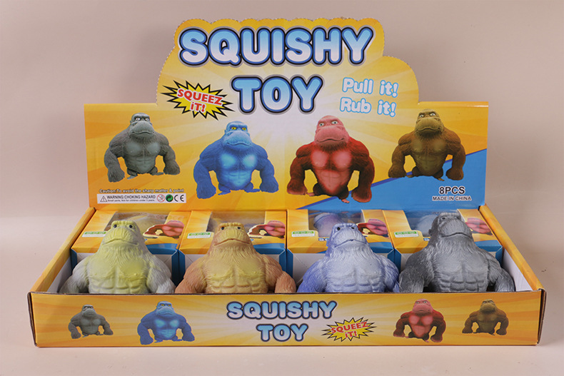 Children's Pinch Toy Gorilla Vent Pinch Slow Rebound Toy Decompression Sand Molding Soft Glue