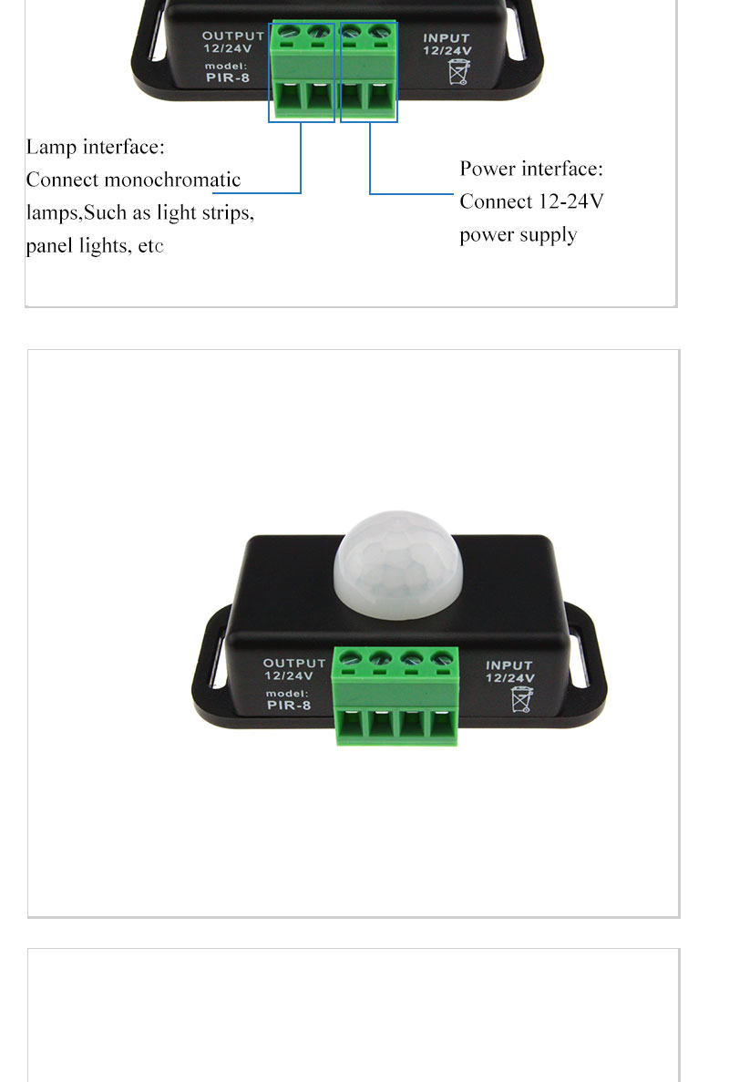 Mini Infrared LED Controller With PIR Human Body Induction Motion Detection
