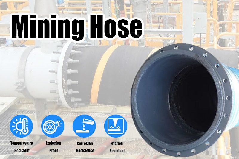 Reinforced Rubber Hose Sizes 2''–10'' Durable NR Blend Weather Impact Resistant