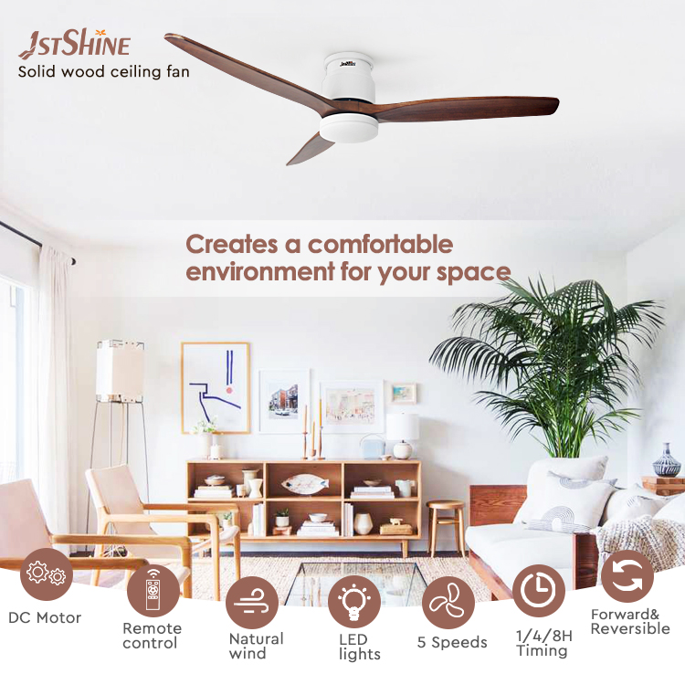 Support Dimmer Yes 1stshine LED Ceiling Fan with DC Motor and Space Saving Design