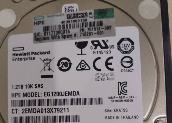 718160-B21 718291-001 2.5 Server Hard Drive , HP Notebook Hard Disk 1.2TB 6G SAS 10K