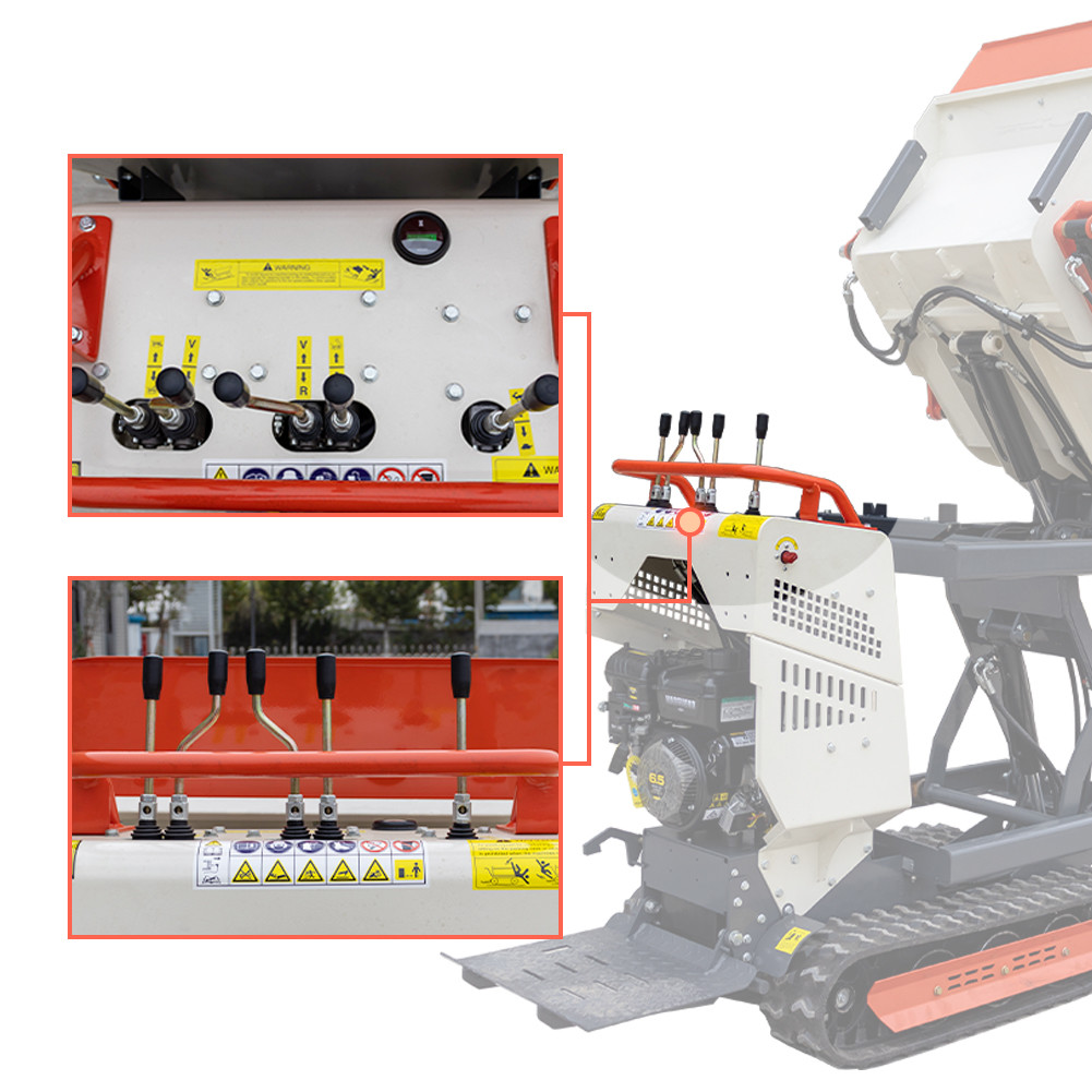 6.5hp / 3600rpm Rated Power Mini Crawler Dumper For Heavy Loads