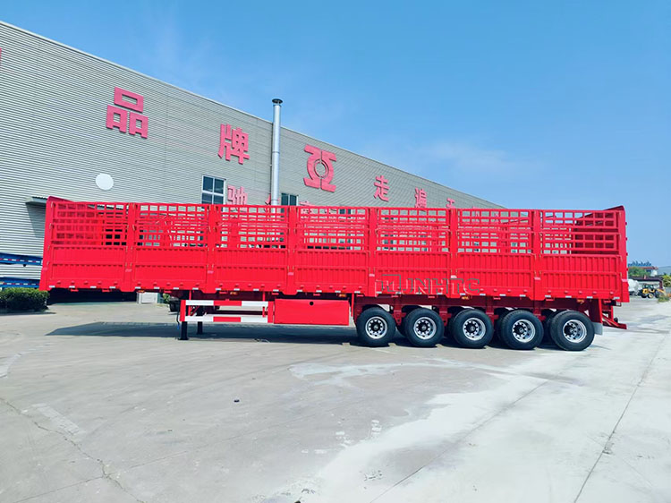 High Strength 3 Axles 4 Axle 5 Axles Customized Bulk Cargo Fence Semi Trailer 16 Meters Cargo Trailer With Tarpaulin
