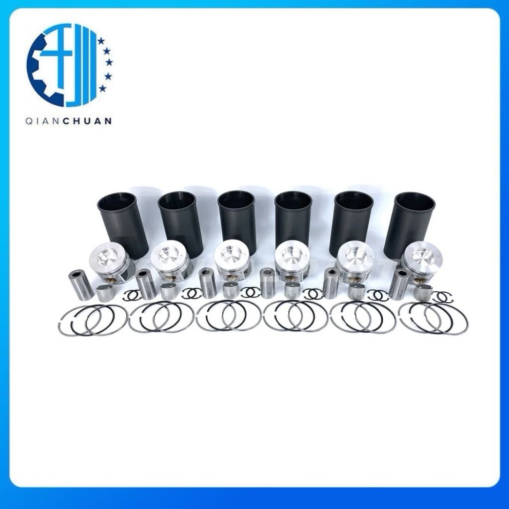 J08 J08E Cylinder Overhaul Liner Kit With Piston Rings for Hino Excavator Spare Parts
