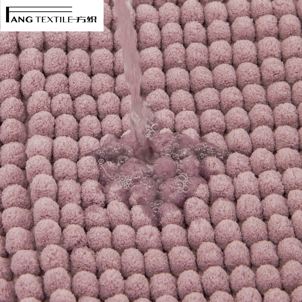 TPR Bottom Ultra Thick Chenille Bath Mat Runner with high breathability