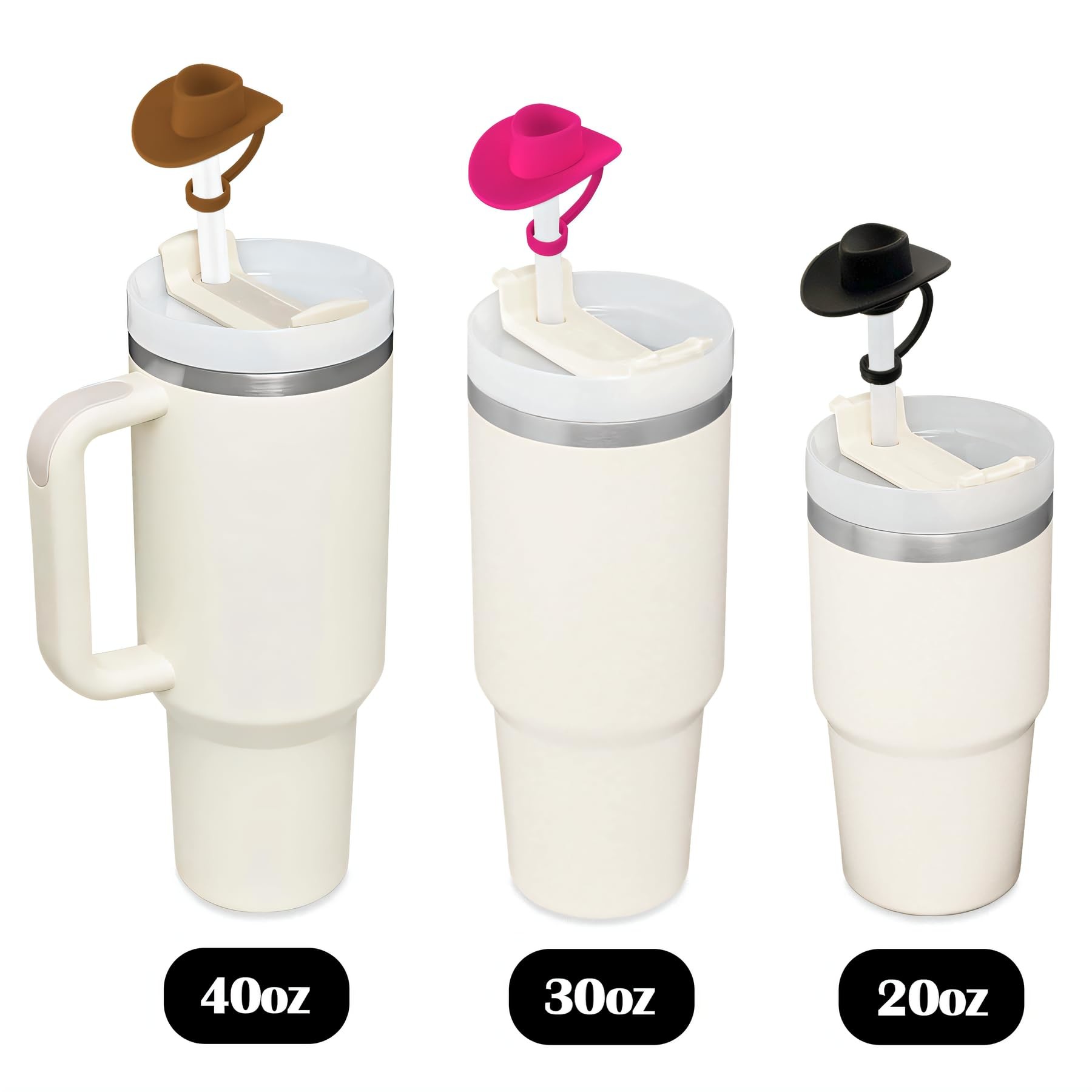 Silicone Flower Straw Toppers Reusable Covers And Caps For 9-10mm Straws Fits Stanley 30 & 40oz Stambler Stanley Cap Lid