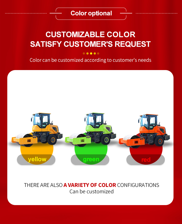 80KN Exciting Force Disc Air Cap Oil Brake Road Roller for Construction Engineering
