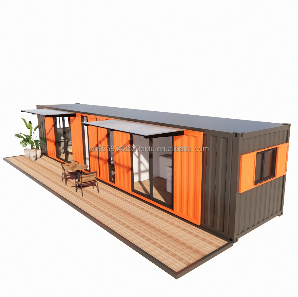 40FT Container Apartment Modular Finished Wooden Houses Customized Color Independent Student Apartment Prefabricated House