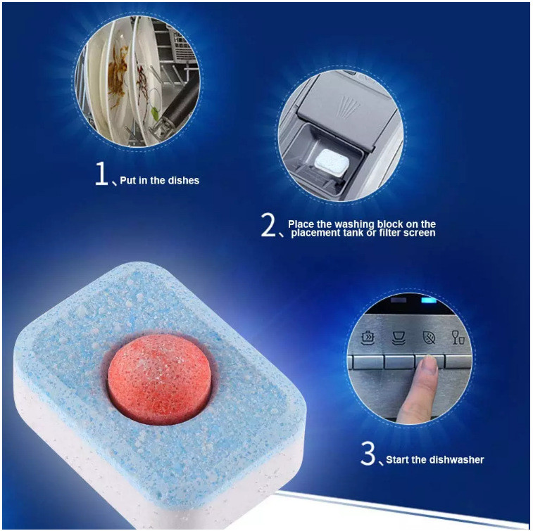 Printing Powerball Dishwashing Dishwasher Soap Tablets 30*40mm