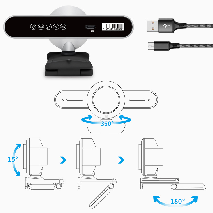 Live Streaming Webcam Light Correction & Autofocus Web Camera