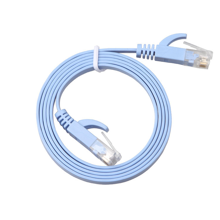 Flat Cat8 Cat7 Cat6 Patch Cord 1Gbps Solid High Speed For Computer