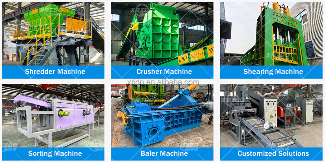 4T/H-8T/H Steel Shredder Machine Small Industrial Shredder Scrap Metal Crusher