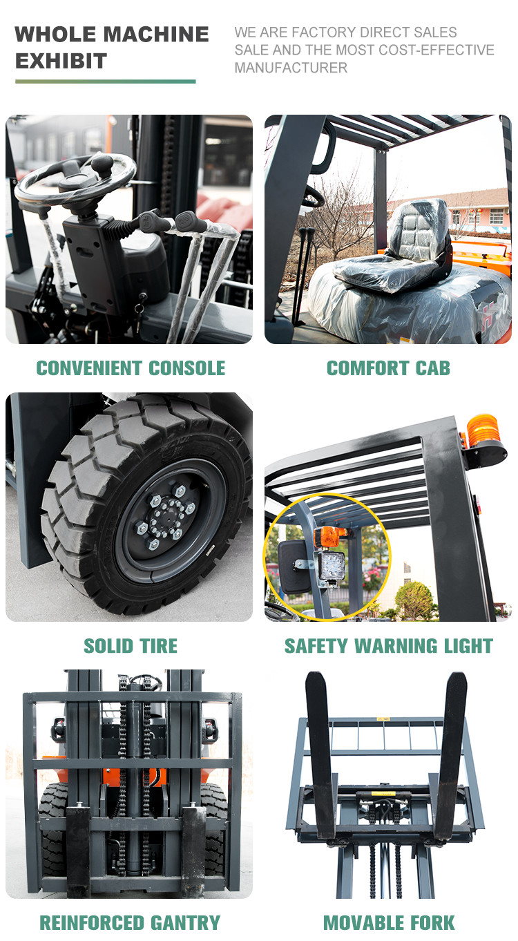 Industrial 2-3Ton Diesel Counterbalance Forklift Material Handling
