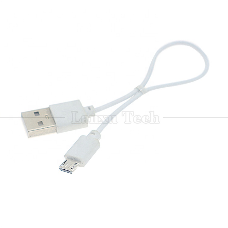 Short Fast Charging 2A Micro V8 USB Charger Cable for Power Bank Tablet Hard Drives