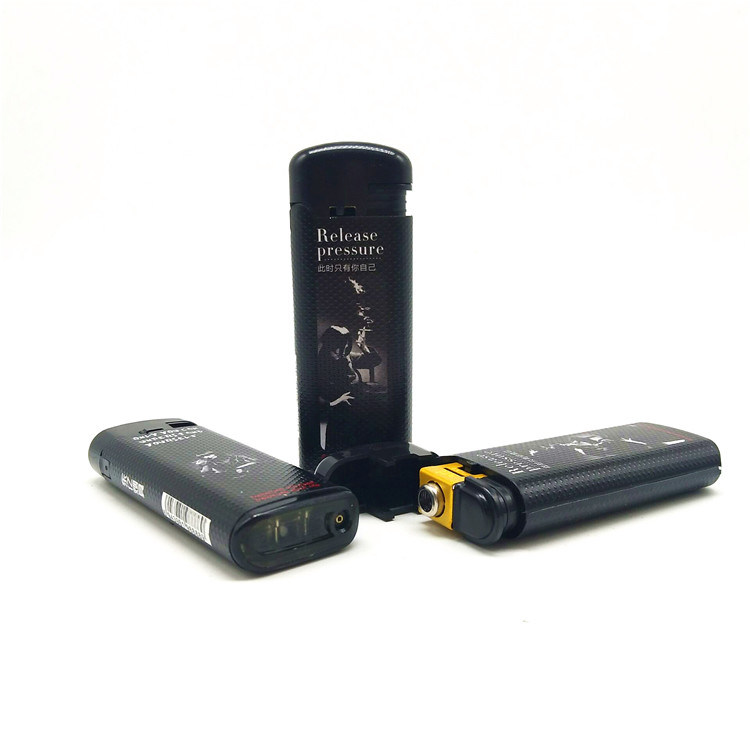 OEM Available Dy-F008 Flip Model Windproof Electronic as or ABS Material Lighter with Custom Sticker