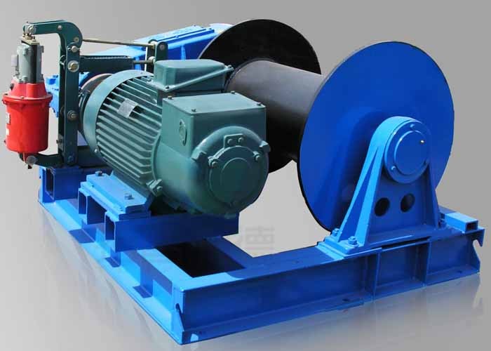 5 ton material pulling wire rope winch for crane with double hook