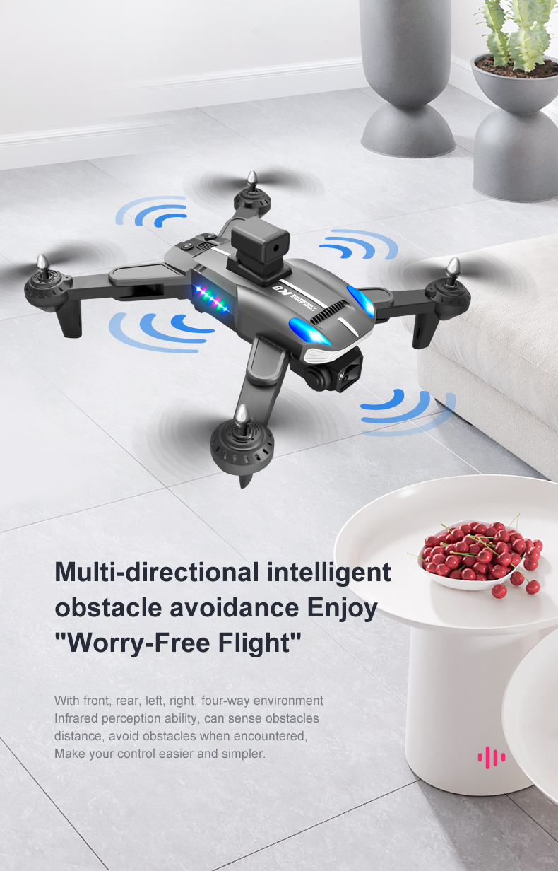 K8 Pro Drone With 4k Dual Camera Wifi Fpv Optical Flow Positioning Four-way Obstacle Avoidance Dron Rc Quadcopter
