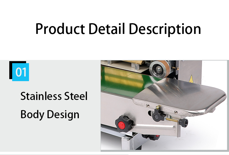 Electric Driven DUOQI FR-770SS Stainless Steel Heat Sealing Machine for Packaging Film
