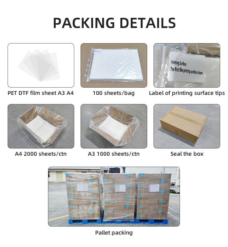 Hot Peel DTF PET Transfer Film Washable Rubbing Resistance Roll