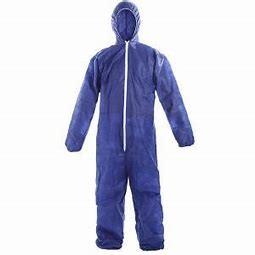 SMS Blue Disposable Coveralls Breathable Waterproof Cloth Anti Static