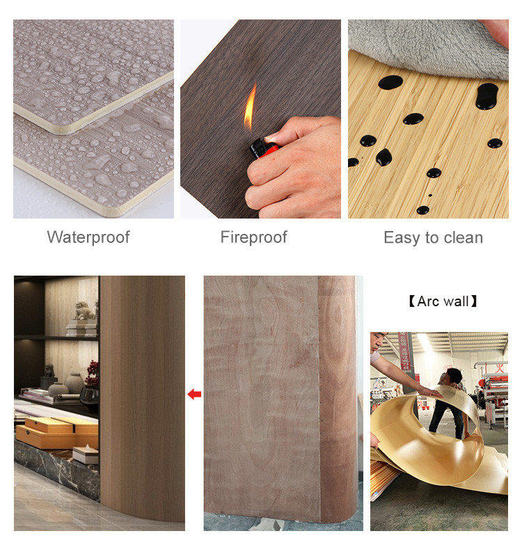 Waterproof And Moisture-Proof Bamboo Charcoal Fiber Board With Wood Grain